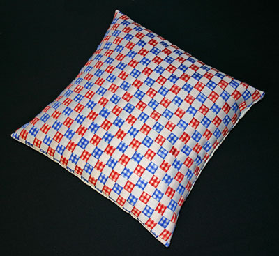 Frugal fun crafts woven ribbon pillow finished