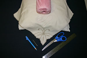 Frugal fun crafts sewn napkin pillow materials and tools