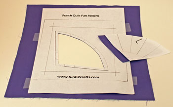 Fun Easy Punched Quilt Fan step 4 cut out inside of fan shape