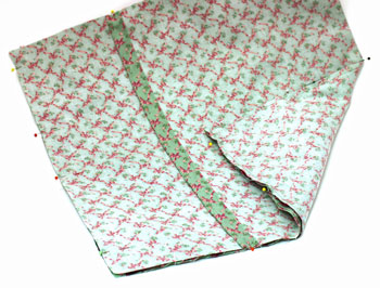 Fun Easy Woven Ribbon Pillow Plaid step 12 pin edges together