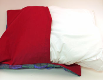 Fun Easy Ribbon Pillow Shaker Style Weave step 11 insert pillow