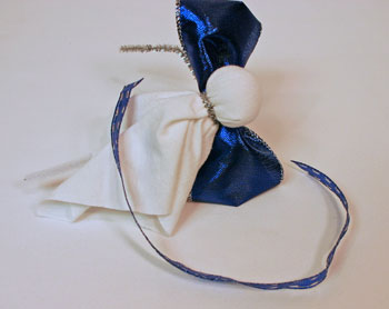 Easy Angel Crafts Handkerchief Angel add ribbon around neck