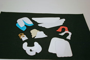 Easy Angel Crafts - Paper Angel use template shapes for cutting paper