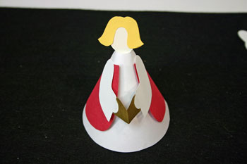 Easy Angel Crafts - Paper Cone Angel - add front hair around face