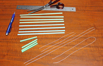 Paper and Straws Flowers step 1 cut materials