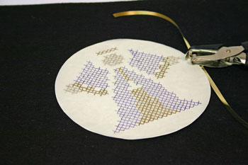 Easy Angel Crafts - Pen-Pencil Cross Stitch Angel tape edges together