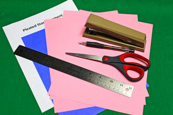 Pleated Five-Point Star materials and tools