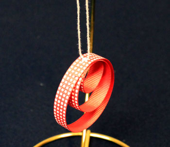 Easy Christmas crafts Ribbon Circles Ornament finished