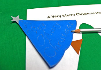 A Very Merry Christmas Tree step 8 outline edge of the tree shape