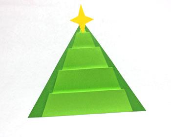 Art Deco Paper Christmas Tree finished in bright green