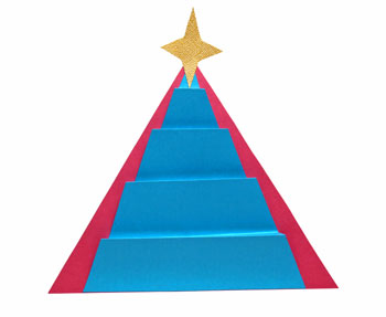 Art Deco Paper Christmas Tree step 16 ready to display