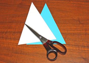 Art Deco Paper Christmas Tree step 2 cut front triangle