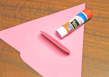 Art Deco Paper Christmas Tree step 5 apply glue to easel