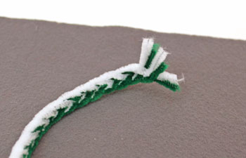 braided candy cane ornament step 4 continue braiding to the end
