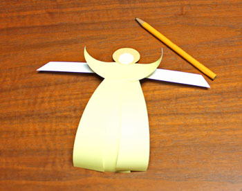 Curled Paper Angel step 10 burnish arms