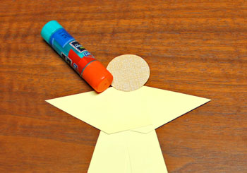 Curled Paper Angel step 5 glue halo