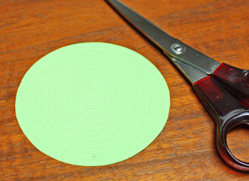 Cut Paper Circle Ornament step 1 cut circle