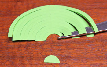Cut Paper Circle Ornament step 6 cut out center circle