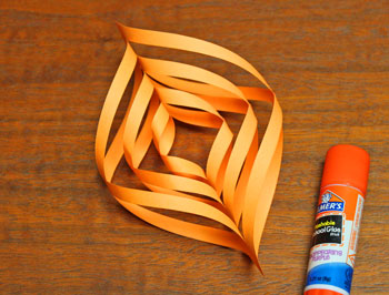 Cut Paper Square Ornament step 8 finish gluing squares