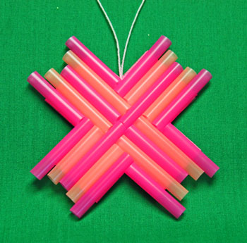 Drinking Straw Mosaic Ornament