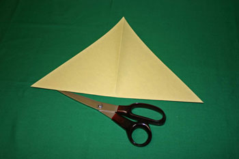 Easy Christmas crafts - folded paper Christmas tree fold other corner to corner