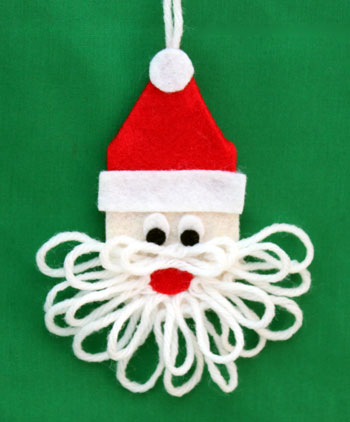Easy Felt Santa Claus Ornament step 17 hang to display