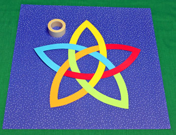 Five Point Celtic Star step 7 attach shape to background