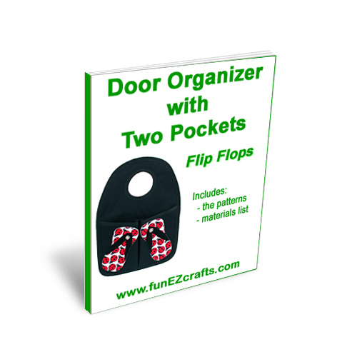 Door Organizer Two Pockets with Flip Flops - Patterns Only