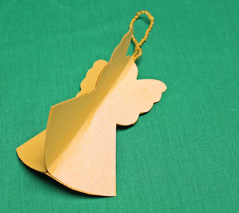 Folded Paper Angel step 7 glue next angel shape