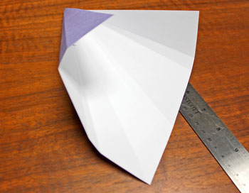 Folded Square Paper Angel step 4 initial folds