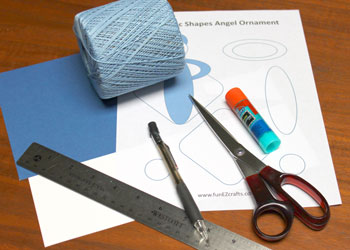 Geometric Paper Angel materials and tools