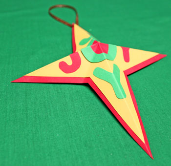 Joyful Star Ornament step 10 re-fold star