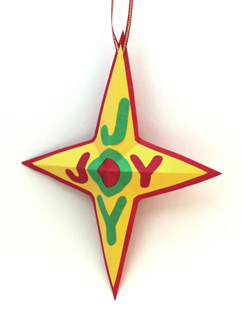 Joyful Star Ornament step 11 hang to display