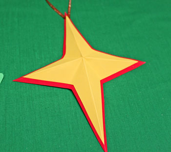 Joyful Star Ornament step 8 folded star