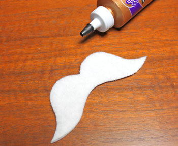 Mustache Angel step 4 glue shapes together