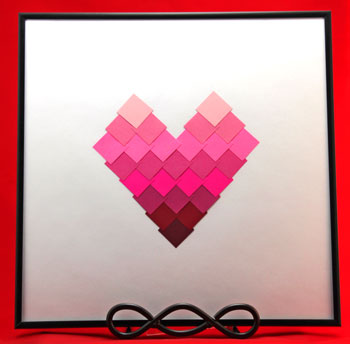 Ombre Squares Heart