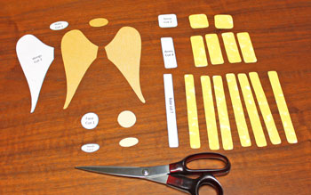 Paper Shapes Angel step 1 cut shapes