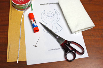 Pinpoint Paper Angel materials and tools