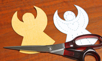Pinpoint Paper Angel step 2 cut out angel shape