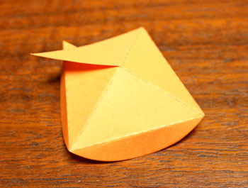 Pyramid Ball Ornament step 3 fold on dotted lines