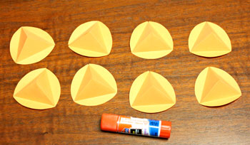 Pyramid Ball Ornament step 6 make 8 shapes