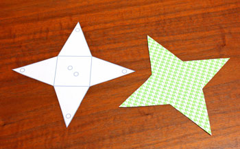 Pyramid Box Ornament step 1 cut out shape