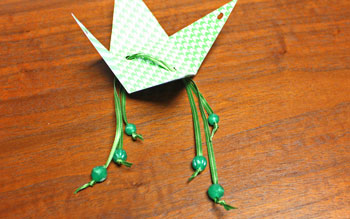 Pyramid Box Ornament step 9 add other ribbons and beads