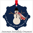Parson Brown Snowman Snowflake Ornament on the funEZ Bazaar