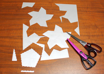 Star Box Ornament step 2 cut shapes