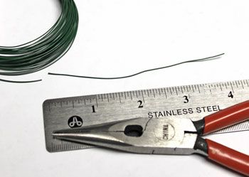 Tiny Christmas Tree Ornament step 1 measure and cut wire