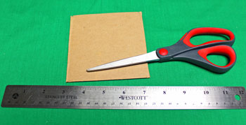 Yarn Elf Ornament step 1 measure and cut large stiff card